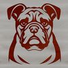 An SVG graphic of a bulldog with a clear and detailed outline, ideal for cutting machine stencils or laser etching.