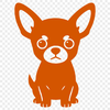 A digital vector illustration of a small dog breed.