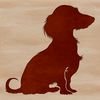 Free Dachshund Silhouette Clip Art Image A seated dachshund silhouette in vector format.