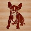 Free Vector Clip Art for Pets Lovers A high-quality digital illustration of a sitting Boston Terrier breed dog, suitable for printing or digital display.