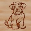 Adorable Small Animal SVG Design A small breed dog sitting on its hind legs with a distinctive beard.