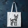 Cute Standing Dog Illustration A cute Boston Terrier standing upright on its hind legs.