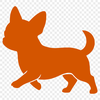 A simple illustration of a small Chihuahua dog in vector format.