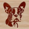 Faithful Facial Vector Graphic A vector illustration of a dog's head with distinctive facial features, suitable for digital design projects.