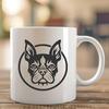 Simple Animal Head Design Free Download Vector design of a Boston Terrier's face with clean lines and simple details.
