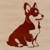 Relaxed Corgi Illustration A stylized illustration of a Corgi sitting in a relaxed position.