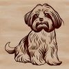 Shih Tzu Vector Art Graphic A sitting Shih Tzu dog breed illustration in vector format.