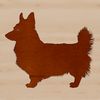 Corgi Illustration in a Standing Position A cartoon illustration of a standing dog breed with a stocky build.