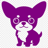 A cute cartoon Chihuahua illustration in vector format.