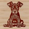 A sitting Doberman Pinscher dog breed with distinctive markings.