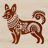 Welsh Corgi Portrait in Vector Illustration A digital illustration of a standing Welsh Corgi, showcasing its distinctive breed characteristics.