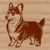 Adorable Standing Corgi SVG A small breed dog standing upright with a cute expression, suitable for vector art projects.