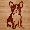 Adorable Sitting Dog Clip Art Vector A sitting French Bulldog illustration in vector format.