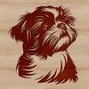 SVG Clip Art Dog Portrait A cute, stylized illustration of a small dog with a round head.