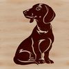 Free Dachshund Clip Art Vector Image A vector illustration of a sitting dachshund dog breed.