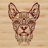 Adorable Boston Terrier Face Art An SVG vector design of a smiling Boston Terrier dog's face.