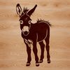 A standing donkey illustration suitable for vector design.