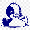 Waterfowl Whimsy Illustration A stylized illustration of a waterfowl bird.
