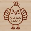 Cute Farm Animal Christmas Decoration Illustration A simple line drawing of a cute farm animal, often featured in Christmas decorations.
