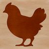 Cute Chick Silhouette A simple illustration of a chicken in a farm setting.