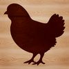 Adorable Chick Silhouette Silhouette illustration of a cute farm animal chick in profile.