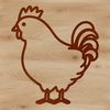 Cute Chick Farm Friend A simple line drawing of a cute chick standing on a farm.