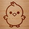 Farm Fresh Friends SVG Clip Art A simple line drawing of a cute chicken farm animal.