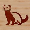 Ferret Silhouette Vector Image Vector illustration of a ferret in silhouette, suitable for commercial and personal use.