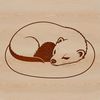 Sleepy Ferret Illustration SVG Free Download A sleeping ferret animal illustration in vector format.