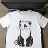Vector Ferret Silhouette for Cutting Machines Ferret animal silhouette in vector format, suitable for cutting machine designs.