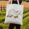 Cute Ferret SVG Cut File A detailed illustration of a ferret in vector format.