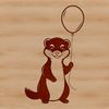Free SVG Ferret Cut File Download A simple outline illustration of a ferret in a playful pose.