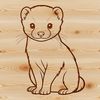 Cute Ferret Vector Art A digital illustration of a ferret in vector format, suitable for commercial or personal projects.