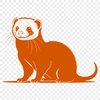 Vector Ferret Silhouette Illustration A detailed vector illustration of a ferret animal.