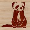 Cute Ferret Illustration for Cutting Machines Ferret animal pet illustration in simple vector design suitable for cutting machines and laser engraving.