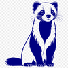A vector illustration of a domesticated ferret in its natural habitat.