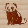 Ferret Illustration for Digital Cutting Machines A vector illustration of a ferret, suitable for digital cutting machines like the Cricut or laser cutters.