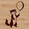 Adorable Ferret Silhouette in Vector Format Ferret animal silhouette in vector format