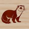 Domestic Ferret Illustration A simple illustration of a domesticated ferret.