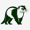 Vector Illustration of a Domesticated Ferret Animal A high-quality vector illustration of a domesticated ferret animal.