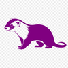 A digital vector image of a ferret in silhouette, suitable for commercial or personal use.