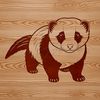 Whimsical Ferret Outline Illustration A detailed illustration of a ferret in outline form.