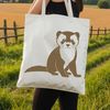 Whimsical Ferret SVG Design for Personal Use Close-up silhouette of a domesticated ferret.