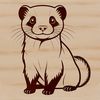 Vector Ferret Design Free Download A vector illustration of a ferret, suitable for commercial and personal use.