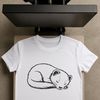 Ferret Vector Illustration Free Download A detailed vector illustration of a sleeping ferret in a neutral pose.