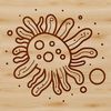 A simple illustration of a bacteria cell structure.