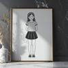 SVG Girl Illustration A high-quality SVG image of a girl character, ready to be used in graphic design projects.