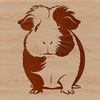Cuddly Guinea Pig Illustration for Graphic Design A detailed SVG image of a guinea pig, ideal for use in graphic design software like Illustrator or Procreate.