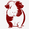 Vector Guinea Pet Design A simple, high-quality illustration of a guinea pig suitable for vector design and cutting machine projects.