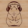 Relatable Guinea Pig SVG Design A detailed illustration of a guinea pig in a relatable situation, ideal for clip art and digital designs.